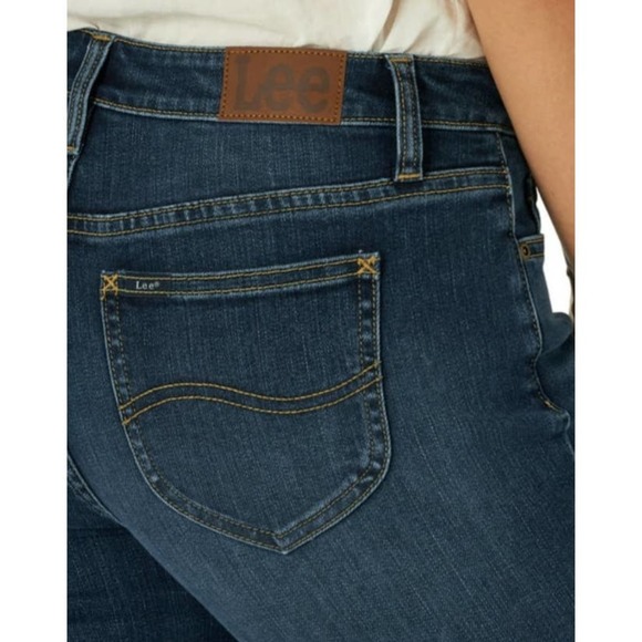 Lee Riders Midrise Bootcut Stretch Jeans Dark Blue Denim Sz. 8 P - Picture 8 of 10